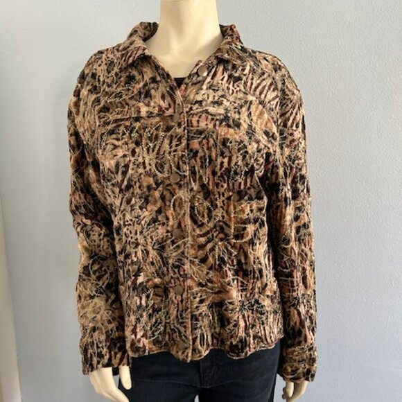 Multiples Velvet-Like Jacket, size large - Picture 1 of 10